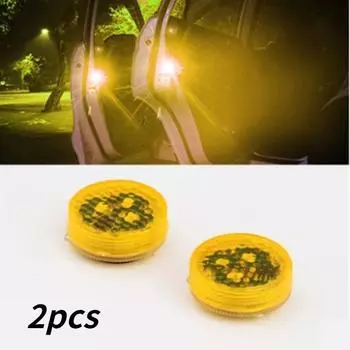 Сигнальные лампы для открывания дверей автомобиля, беспроводные магнитные, мигающие, предотвращающие столкновение сзади, декоративные лампы 2pcs синий