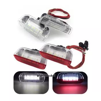 Сигнальные огни дверей автомобиля, 18 светодиодов, лампы для проектора приветствия для VW Passat B6 B7 CC Golf 6 7 Jetta MK5 MK6 Tiguan Scirocco Superb EOS