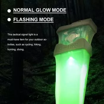Сигнальный фонарь для выживания, водонепроницаемый фонарь, защитный фонарь для шлема, наружное снаряжение для охоты синий
