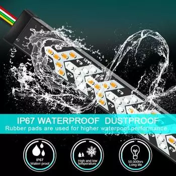 Сигнал предупреждения о падении Yousheng, полоса дальнего света, стробоскоп, стоп-сигналы, комплект задних фонарей, простая установка, светодиодная полоса для грузовика со стрелкой 100cm A