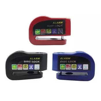 Сигнализация блокировки дискового тормоза мотоцикла скутера дисковый замок со звуком сигнализации 110 дБ водонепроницаемый тормозной замок противоугонный замок чёрный