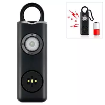 Сигнализация паники с громким криком 130 мАч SOS светодиодный фонарь персональная сигнализация светодиодный фонарик брелок для ключей безопасности для девочек, детей и женщин White