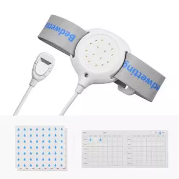 Сигнализация при ночном недержании мочи Датчики для мочеиспускания для мальчиков и девочек Приучение к горшку Уход за пожилыми людьми со звуком и вибрацией Светодиодный индикатор Напоминание белый