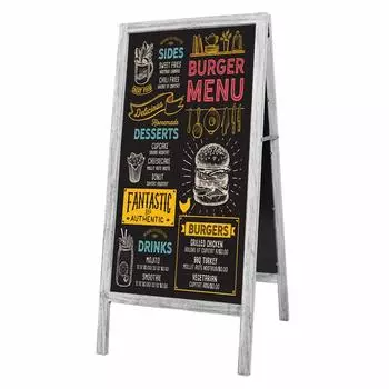 signboard black board standing sign welcome board stand board width 45 x height 95 cm wooden blackboard stand indoor outdoor cafe restaurant salon