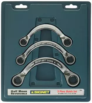 Signet 3PC Half Moon Reversible Gear Wrench Set 34843