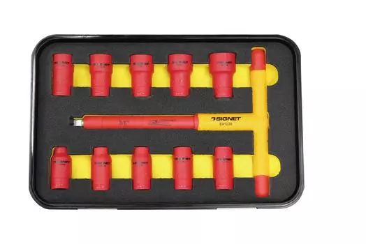 SIGNET E81511 11шт. Набор изолированных головок E81511 3/8DR (Т-образная ручка)