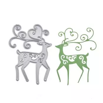 Sika Олень Рамка Металлический Серебристый Трафарет Тиснение Резка Штампы Для Скрапбукинга Бумага Альбом Изготовление Открыток серебряный