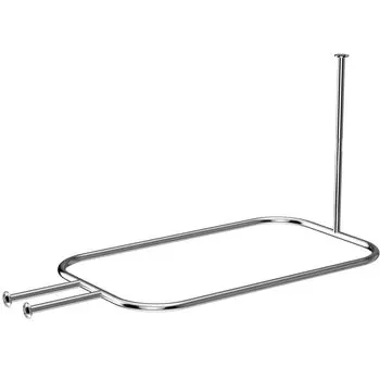 Sikaiqi Овальная штанга-карниз для душа из алюминиевого сплава Квадратная для ванной комнаты x для ванн на ножках и отдельно стоящих ванн 58 24 (Серебряный)