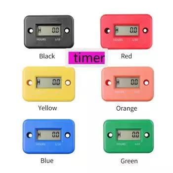 sikeo водонепроницаемый цифровой счетчик моточасов ЖК-дисплей портативный датчик двигателя счетчик моточасов для мотоциклов/лодочных двигателей счетчик моточасов красный