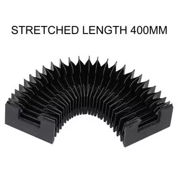 Сильфонная линейная пылезащитная ткань Черная ткань Натянутая Трехслойная ткань Stretched Length 400mm