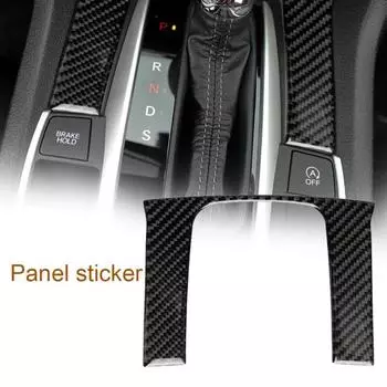 Сильная адгезия, кнопка переключения передач, панель, наклейка, декор для Honda Civic 2016-2019 чёрный