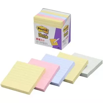 сильная линейка пастель 75 x 75 90 листов x 5 Самоклеящиеся листы для заметок, линии, квадрат, цвета, мм, книги, 630-5SSAP