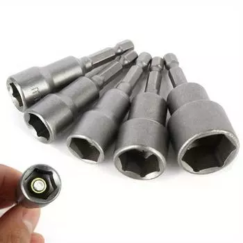 Сильная магнитная головка для головки гнезда Wind Batch, ремень с сильной магнитной головкой с шестигранным гнездом 6pcs серебряный