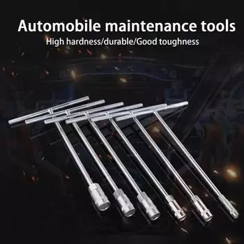 Сильная прочность, большой крутящий момент, высокая твердость, Т-образный ключ, антикоррозийный внешний шестигранный стальной гаечный ключ, автоматический инструмент 10