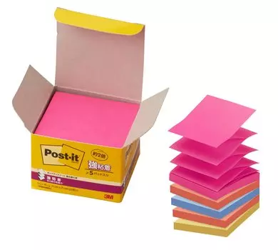 Сильно клейкие стикеры для заметок, сменный блок, упаковка 4 цветов, Post-it Pop-up, многоцветные, 5-буклет 654-5SSPOP-APT