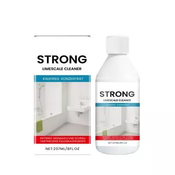 Сильное средство для удаления накипи в ванной комнате, нейтральное, защищает поверхность, глянцевая душевая лейка, плитка, металл, универсальное, 237 мл One Size