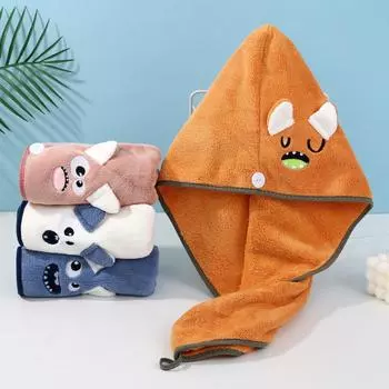 Сильное впитывающее воду полотенце для сушки волос симпатичное микрофибровое полотенце для сушки волос шапочка для сухих волос для женщин бежевый