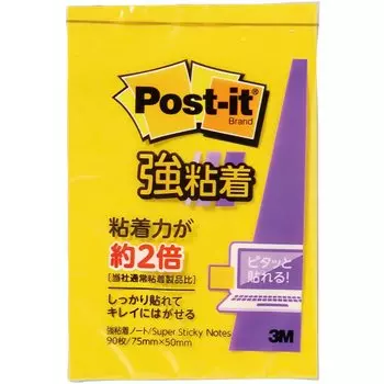 Сильноклеящиеся листочки для заметок желтые 75 x 50 мм 90 листов Post-It 656SS-YN