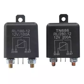 Сильноточное реле Пусковое реле 200А 100А 12В/24В Силовое автомобильное сильноточное пусковое реле Автомобильное реле A