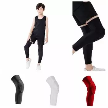 Сильные компрессионные детские наколенники, защита от столкновений, защита от столкновений, футбол YL чёрный