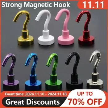 Сильные магнитные крючки, несущие нагрузку, для дома, кухни, бара, крючки для хранения ключей, вешалки для ванной комнаты, многоцелевой магнитный крючок 1Pcs