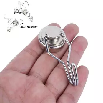 Сильные магнитные крючки, вешалка, неодимовые вращающиеся крючки, магниты для настенного хранения, декора, кухонного органайзера, баннера, рекламного щита 25mm