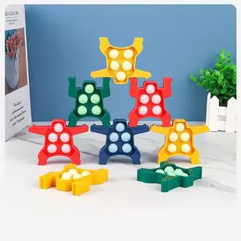 Сильный человек Укладка игрушек Декомпрессия пузырь Строительные блоки Баланс Укладка Игрушки Образовательные игрушки для детей 8