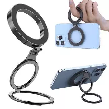 Сильный магнитный держатель для мобильного телефона на палец, складная магнитная подставка для мобильного телефона, крепление для iPhone 15, 14, 13 Pro Max