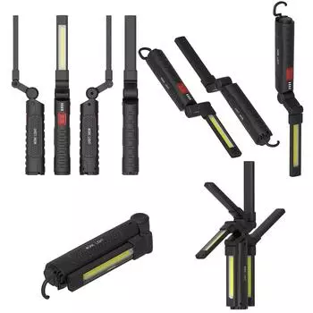 Сильный магнитный фонарь для ремонта автомобиля, портативный супер яркий аварийный фонарь, мини-инспекционный фонарь чёрный