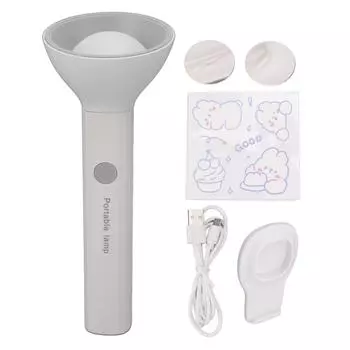 Сильный магнитный фонарик USB-фонарик складной портативный настольный студенческий учебный фонарь с 3 светло-серый