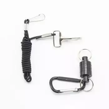 Сильный магнитный карабин, брелок-карабин из алюминиевого сплава, открытый кемпинг, скалолазание, застежка-защелка, пряжка, крючок, инструмент для рыбалки чёрный