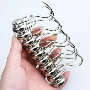 Сильный магнитный крючок Магнитный крючок Сильные неодимовые магниты Крючки для домашнего холодильника Кухонный держатель ключей Черный Многоцелевой