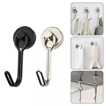 Сильный магнитный крючок, сверхмощные неодимовые магниты, настенные крючки для дома, кухни, барная чашка, ключница, многоцелевые липкие крючки серебряный