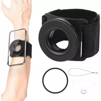 Сильный магнитный присоска держатель для телефона для бега держатель для мобильного телефона ремешок на запястье предназначен для iPhone 15 Pro Max Samsung чёрный