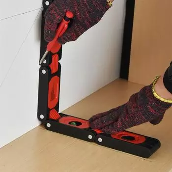 Сильный магнитный уровнемер, многоугловой угломер, измерительный прибор для деревообработки 3 Folding (360MM)