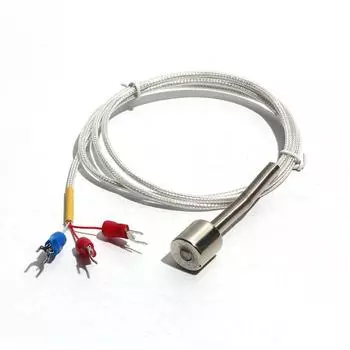 Сильный магнитный высокотемпературный датчик PT100 Длина кабеля магнитного зонда 1-5 м Адсорбционная термостойкость -60–180 градусов PT100 0.5M Length
