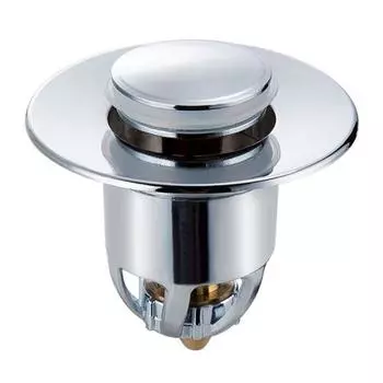 Сильный нажимной фильтр для раковины Антикоррозийная прочная сливная пробка серебряный