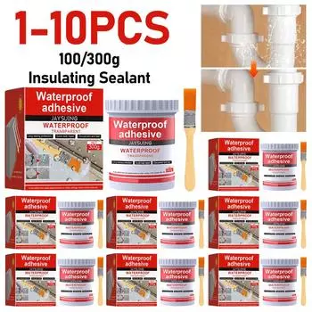 Сильный невидимый водонепроницаемый агент против протечек с кистью, прозрачное уплотняющее покрытие, без утечек, клей, инструменты для ремонта унитаза