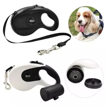 Сильный поводок для собак 3 м, 5 м, 8 м, для маленьких, средних и больших собак, кошек, выдвижной нейлоновый прочный мешок для какашек, набор тяговой веревки, товары для домашних животных 3m