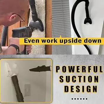 Сильный пылеуловитель без рук Универсальная электрическая дрель Пылесос Пыленепроницаемое устройство Деревообрабатывающий инструмент чёрный