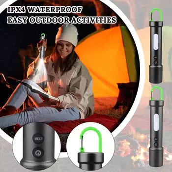 Сильный свет фонарика сигнальный свет наружный аварийный наружный свет кемпинг рабочий свет удобный One Size чёрный