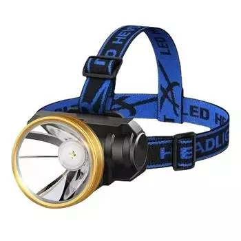 Сильный свет налобный фонарь USB перезаряжаемый налобный фонарь ночник аварийное освещение для кемпинга, езды на велосипеде, рыбалки, фара синий