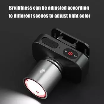 Сильный светодиодный налобный фонарь, супер яркий зум-фонарик, перезаряжаемый через USB, долговечный уличный рыболовный фонарь A2