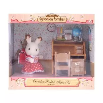 Сильванский шоколадный кролик и письменный стол (5016), Популярная в Корее семья Sylvanian