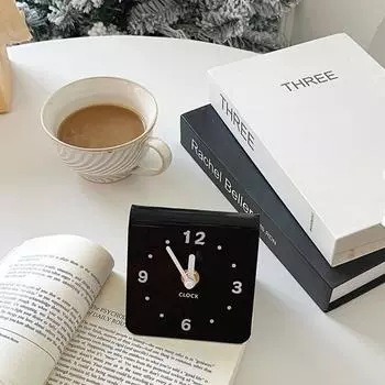 Silent Bedside Table Clock Acrylic Desk Clock Office Decor Tabletop Clock Gift S чёрный