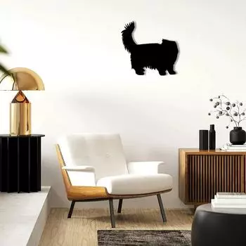 Silhouette de Chat Persan Debout Art Mtallique pour Mur, Dcoration Intrieure, Наклейка на стену, uvre d Art и Silhouette en Fer чёрный
