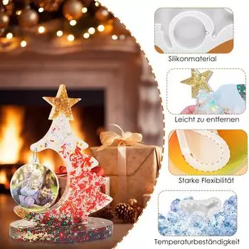 Silica Gel Clear Casting Resin Mold Durable And Smooth Finish High Detail Gift For Christmas White Silver bead chain белый