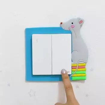 Силиконовый переключатель наклейки удаление свободно Экологичные товары для дома Светящийся выключатель света в виде животного 20