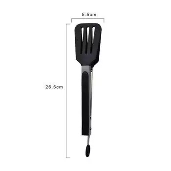Silicone Anti-Scald Barbecue Clip Food Tongs Pastry Grill Meat Clamp Stainless Steel Non-Stick Utensils Kitchen Accessories
