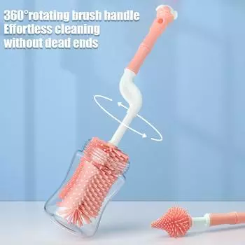 Silicone Baby Bottle Brush Nipple Brush Cleaning Set Wholesale Baby Products No harm to bottles Sturdy and durable